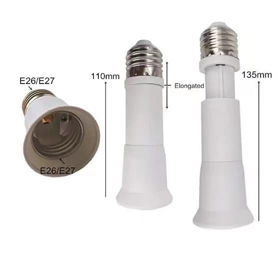 E27, hogy E26 E27 Lámpa Foglalat Extender kialakítva, mozgás(Kiterjesztés: 3.15 Inch/4.21 Hüvelyk),Lámpa, Izzó Foglalat Kiterjesztését, E26