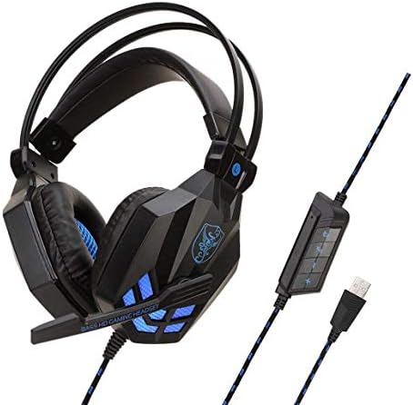 Raxinbang Gaming Headset Fülhallgató, USB Fülhallgató a PS4 PC 7.1-es Térhatású Hang a zajcsökkentés Nulla Fül Nyomás Némítási