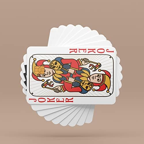 8 Db Hitelkártya Matrica, Szerencsés Szám a Piros Joker Poker Style - Vinyl Matrica Szállítás, a Kulcs-Kártya, Bankkártya, Hitelkártya, Bőr